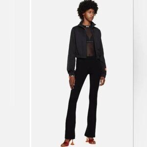 NWT | Women's Heron Preston Foldover Twisted Flare Viscose Pant‎ Black